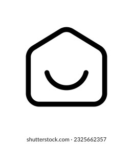 Simple Home icon. The icon can be used for websites, print templates, presentation templates, illustrations, etc