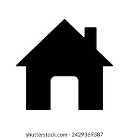 Simple Home icon, eps, for project house, entertainment, white bg, graphic, line drawing, sign, symbols, EPS 10