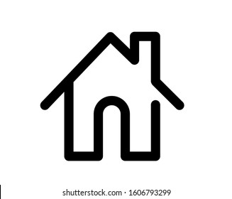 Simple home icon in flat vector illustration