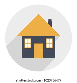 Simple home icon - house design element vector.