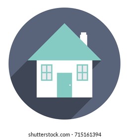 Simple home icon - house design element vector.