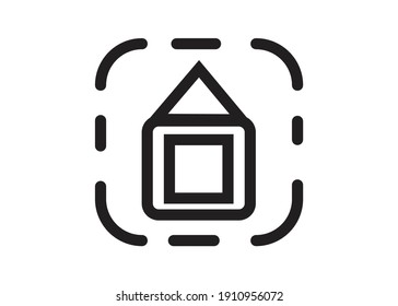 Simple home simple icon line for adobe illustrator eps 10