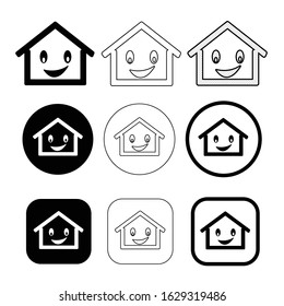 Simple home icon sign design