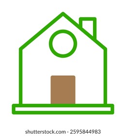 Simple Home Icon with a Unique Design Style