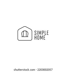 simple home iconic logo design vector illustration. minimalist homes logo business vector design template with outline, simple and modern styles isolated on white background. 