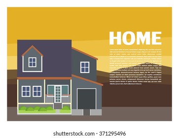 simple home illustration