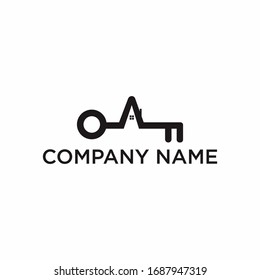 simple home key logo design
