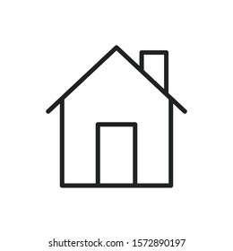 Simple home line icon. Stroke pictogram. Vector illustration isolated on a white background. Premium quality symbol. Vector sign for mobile app and web sites.