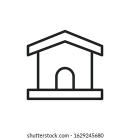 Simple home line icon. Stroke pictogram. Vector illustration isolated on a white background. Premium quality symbol. Vector sign for mobile app and web sites.