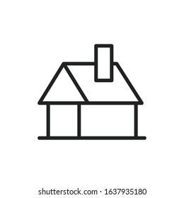 Simple home line icon. Stroke pictogram. Vector illustration isolated on a white background. Premium quality symbol. Vector sign for mobile app and web sites.