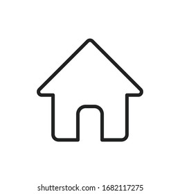 Simple home line icon. Stroke pictogram. Vector illustration isolated on a white background. Premium quality symbol. Vector sign for mobile app and web sites.