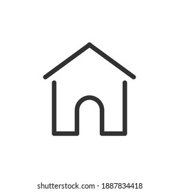 Simple home line icon for web template and app. Vector illustration design on white background. EPS 10