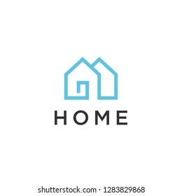 simple home line logo