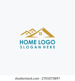 simple home logo company, construction icon design vector