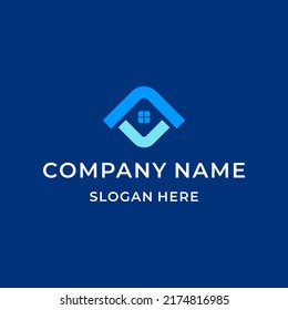 simple home logo design concept