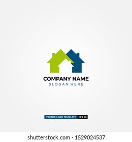 simple home logo design, real estate vector modern template