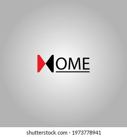 Simple home logo with half abstract lettering for property business and promotion.