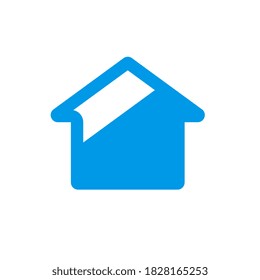 Plantilla de diseño de icono de logotipo en casa simple, ilustración vectorial