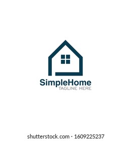 Simple Home Logo and Icon Vector Template