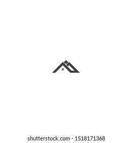 Simple home logo icon with a white background, real estate