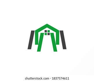 Simple home logo vector element design