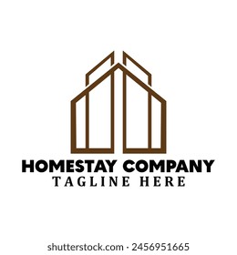 Simple home logo vector illustration template design