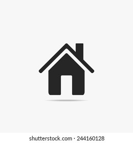 Simple home page icon in the form of the house.