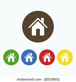 Simple home page icon in the form of the house.