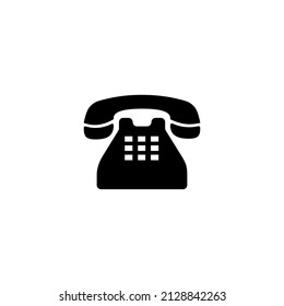 icono de botón de teléfono residencial simple