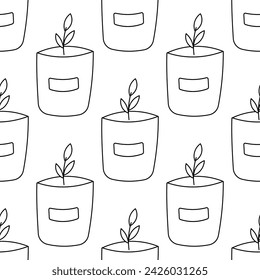 
simple home plant, flower pot. pattern, textile, background line, doodle
