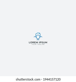 simple home podcast industry logo line art