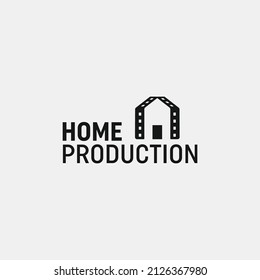 Simple Home Production logo vector design illustration, modern house production logo vector design ideas concept inspiration with unique, elegant and minimalist styles. 