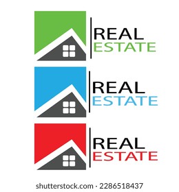 simple home real estate logo icon vector.Real Estate Apartment Building Logo Business Chart Logo design Urban City