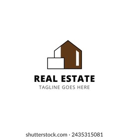 simple home real estate logo icon vector