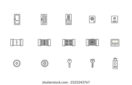 Simple Home Renovation Icon Set (Conjunto de ícones de renovação da página inicial simples), Vetor