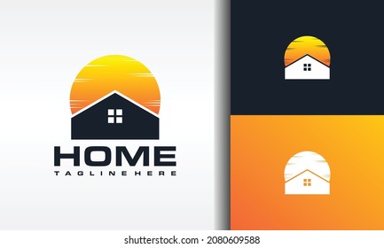 el logo de home sun simple
