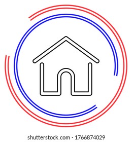 Simple Home. Thin line pictogram - outline editable stroke