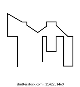 Simple home vector black 
