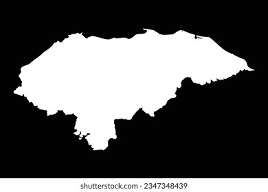 Simple Honduras Map Isolated on Black Background, puede ser utilizado para diseños de negocios, presentaciones o cualquier diseño adecuado.