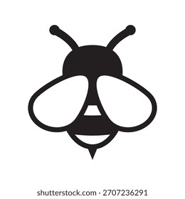 Icono de abeja de miel simple para temas de Naturaleza y apicultura