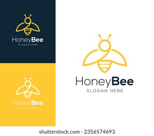 Inspiración en el diseño del logotipo simple de Honey Bee