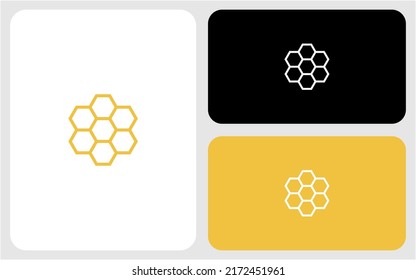 Simple honey comb vector logo