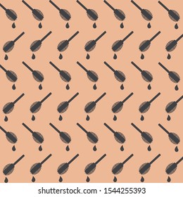 Simple honey dipper vector illustration.