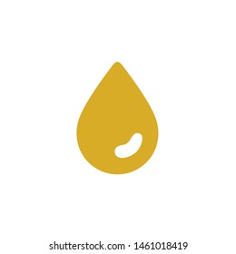 Simple Honey Drop Icon Isolated on White Background.