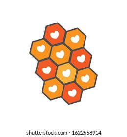 Simple honey icon design template