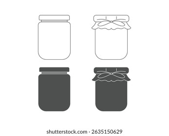simple honey jar design, vector, isolated on transparent background