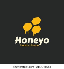 simple honey logo. vector illustration for brand logo or icon