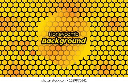 Simple honeycomb vector background with full color