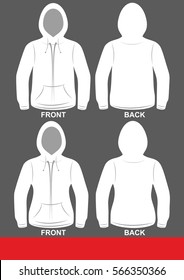 Simple Hoodie design, colored White