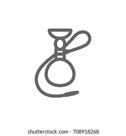 Simple hookah line icon. Symbol and sign vector illustration design. Editable Stroke. Isolated on white background